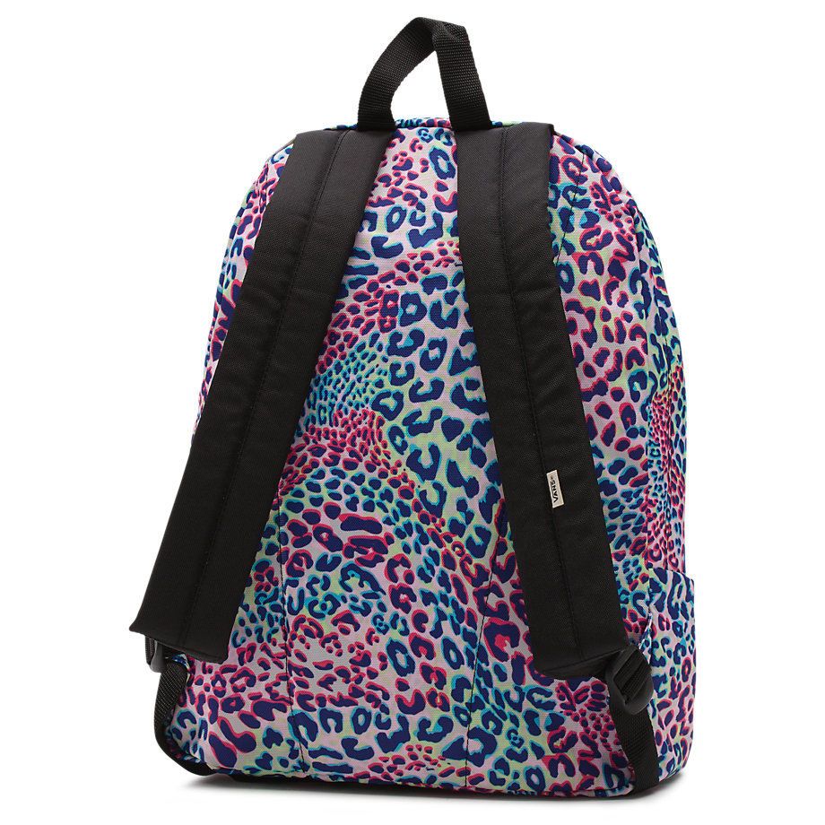 Vans realm leopard print backpack on sale
