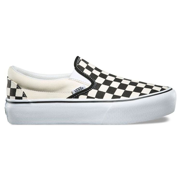 Слипоны Vans Classic Slip-On Checkerboard Platform бежевые