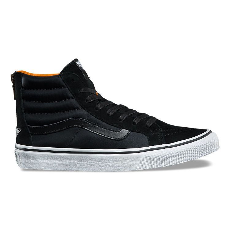 Кожаные кеды Vans SK8-HI SLIM ZIP BOOM BOOM VA38GROC6 черные