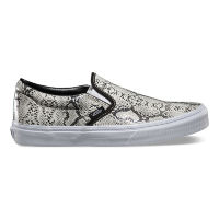Кожаные слипоны Vans Classic Slip-On (Leather/Snake) VXG8ENO серебристые