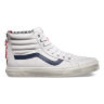 Кожаные кеды Vans SK8-Hi Zip CA (Varsity Stripe) VXH9DQQ белые