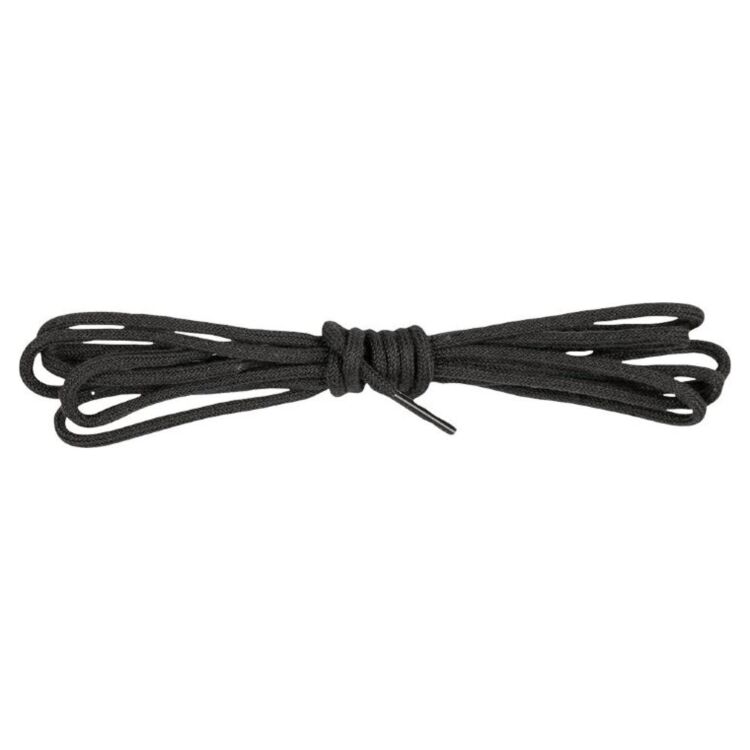 Шнурки Bergal 8208000, круглые тонкие 200см черные