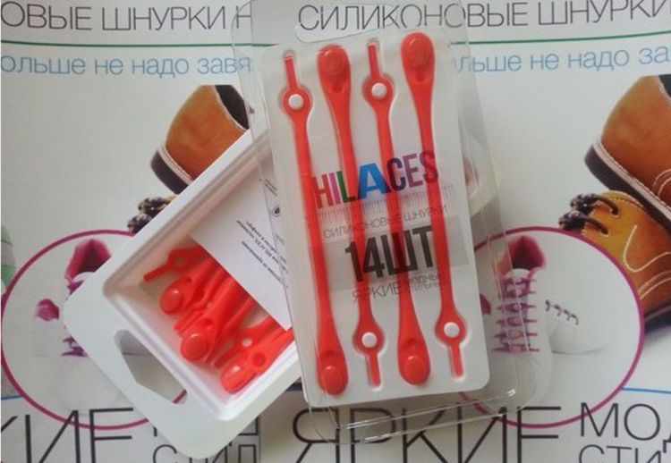 Силиконовые шнурки Hilaces RED/RED красные