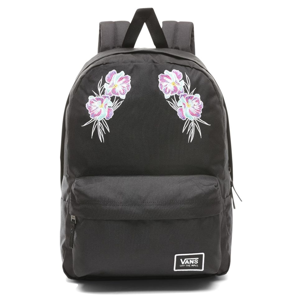 Vans realm floral paradise black backpack top