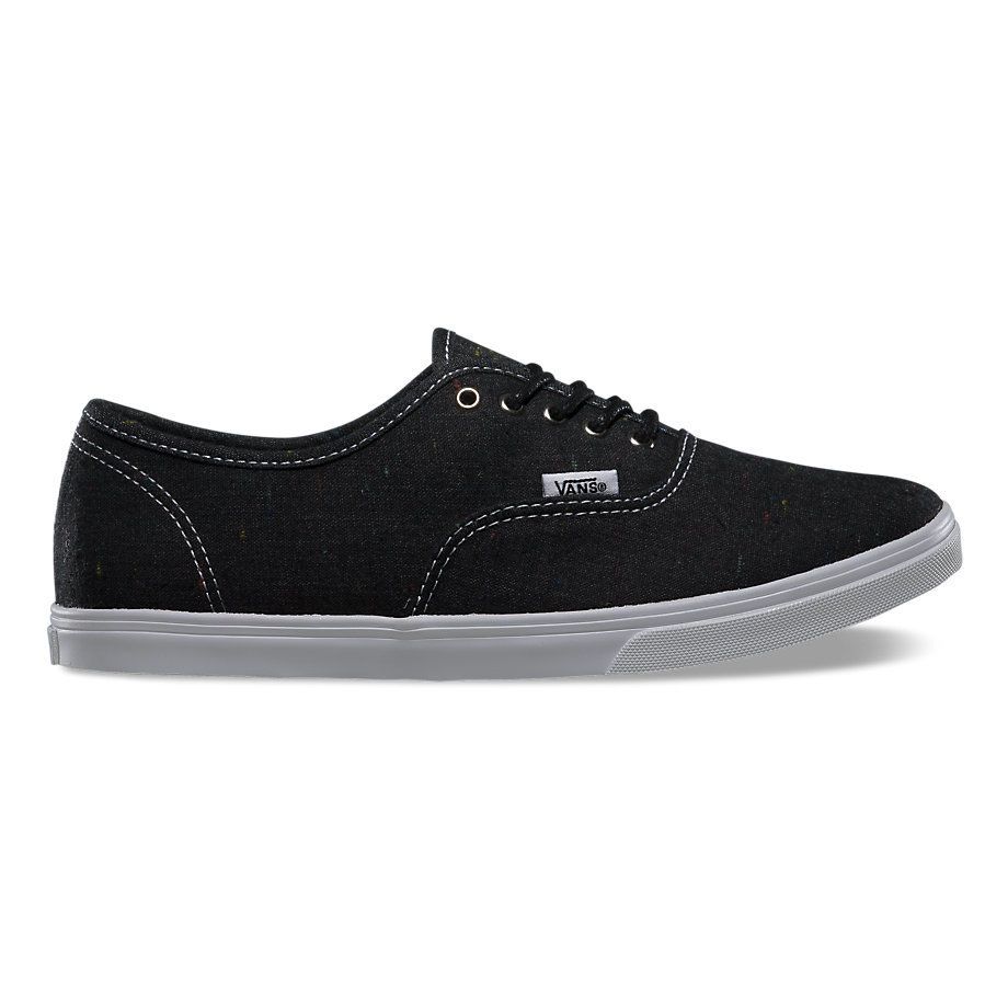 Vans authentic lo pro black store
