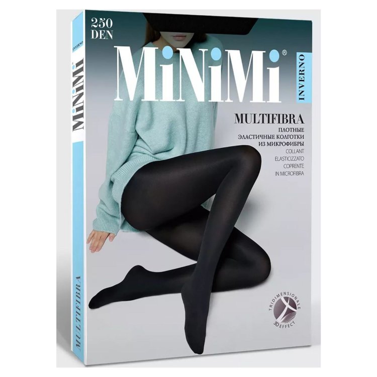 Колготки женские MINIMI черные MULTIFIBRA 160 NERO