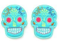 Аксессуары для кед крылья череп Sugar Skull Turq Lace 11008 зеленые