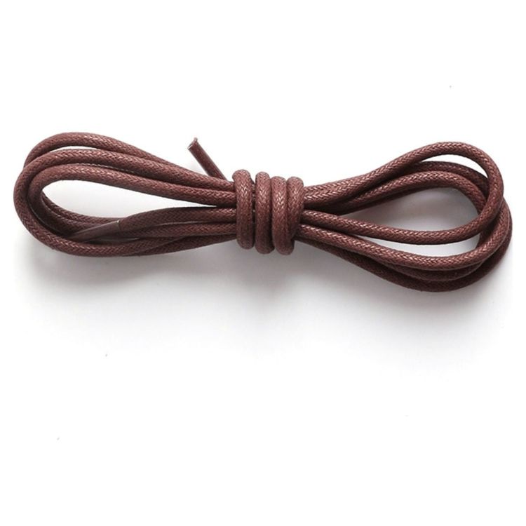 Шнурки BERGAL 8096696 круглые вощённые, тонкие 150 cm коричневые