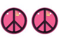 Аксессуары для кед крылья знак мира Peace Pink Lace 11303 розовые