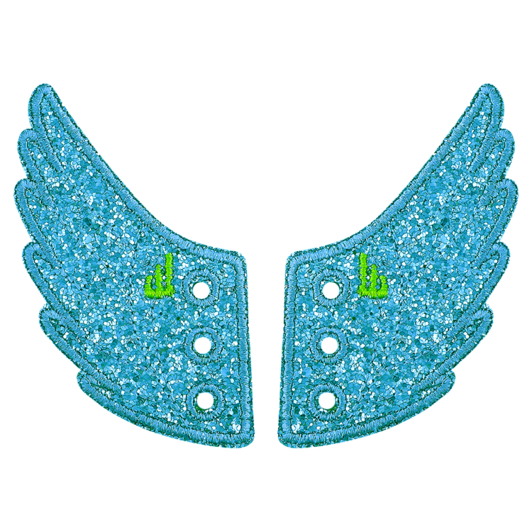 Аксессуары для кед крылья LACE Shwings A LA CARTE 10707 бирюзовые