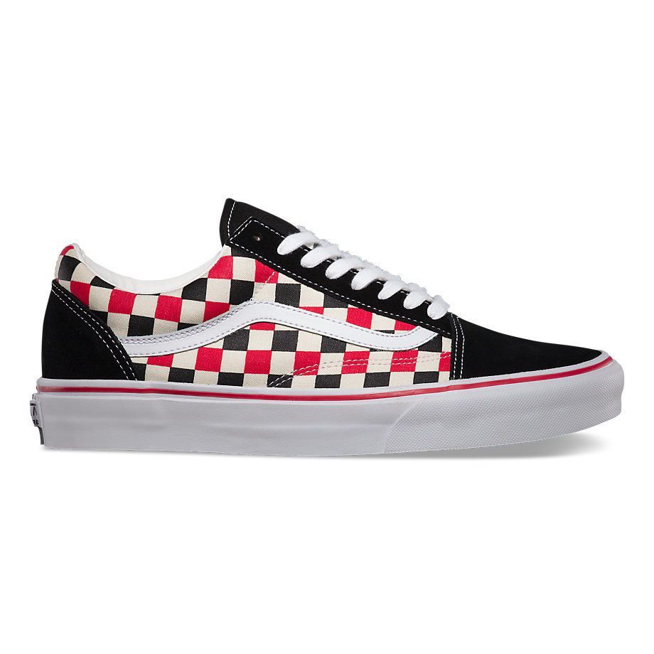 Chequered vans old skool discount