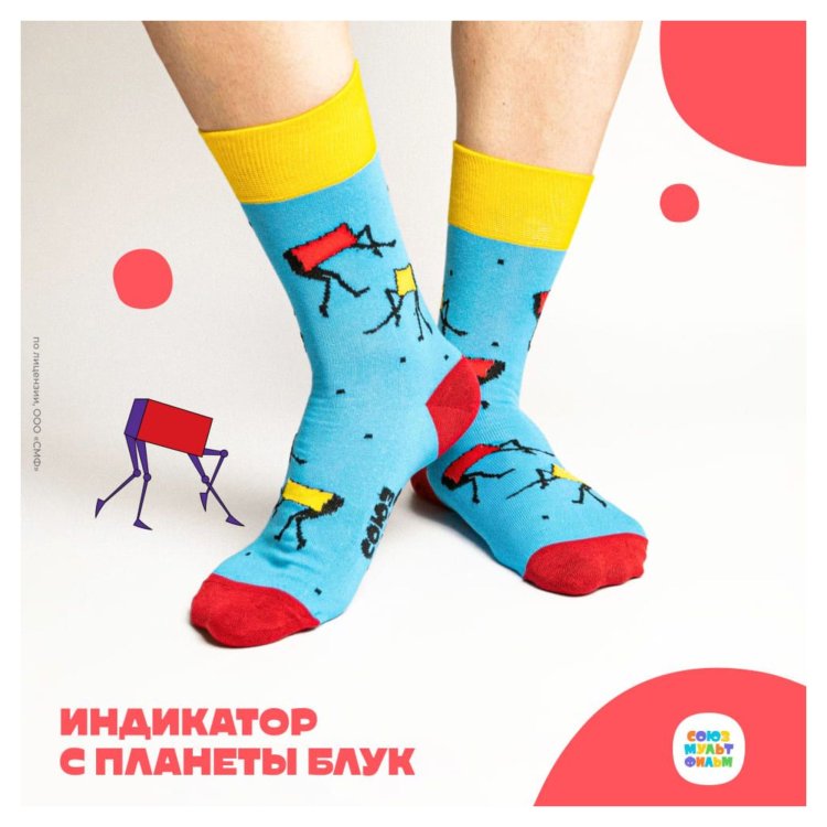 Носки St. Friday Индикатор С Планеты Блук Smf22-1282-28 хлопковые голубые