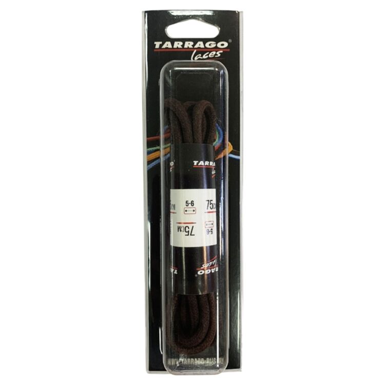 Шнурки Tarrago TL6111 толстые круглые, с пропиткой, 75 см коричневые